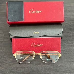 Cartier Gold-Trimmed Clear fashion glasses. NEW condition. CHRISTMAS SALE!